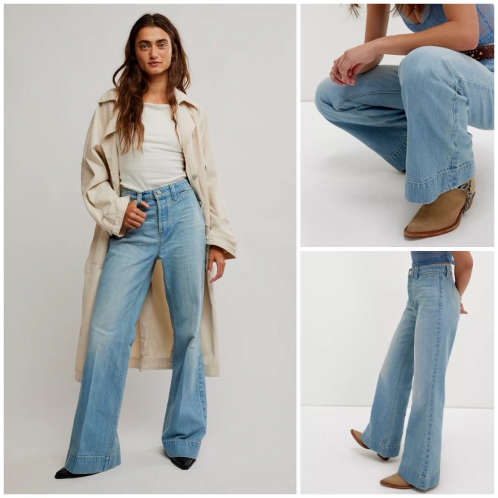 𝓯𝓹 Free People ~ We The Free Cerine Relaxed Bootcut Jeans